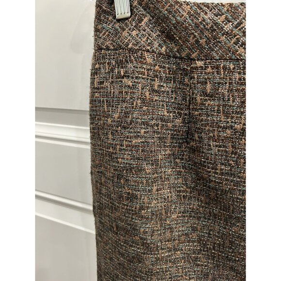 Coldwater Creek Womens Brown Tweed Pencil Skirt Sz 10 Petite - Picture 4 of 9